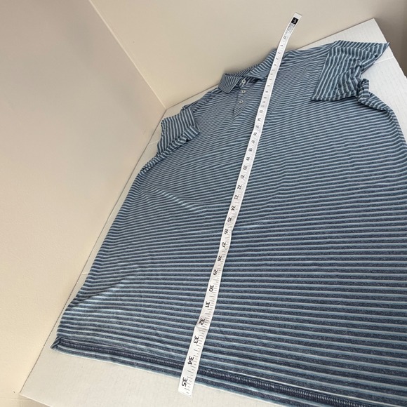 Southern Tide Blue Stripe Cotton Polo Shirt Men's XL Preppy Golf Sporty Casual - Picture 5 of 8